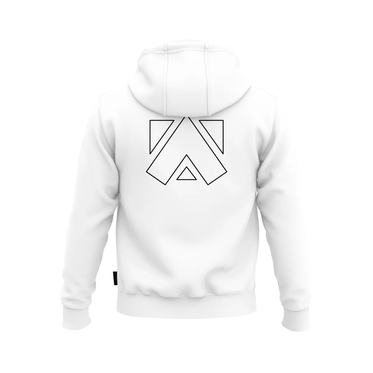 Arkadikuss Logo Basic White Hoodie - Image 3