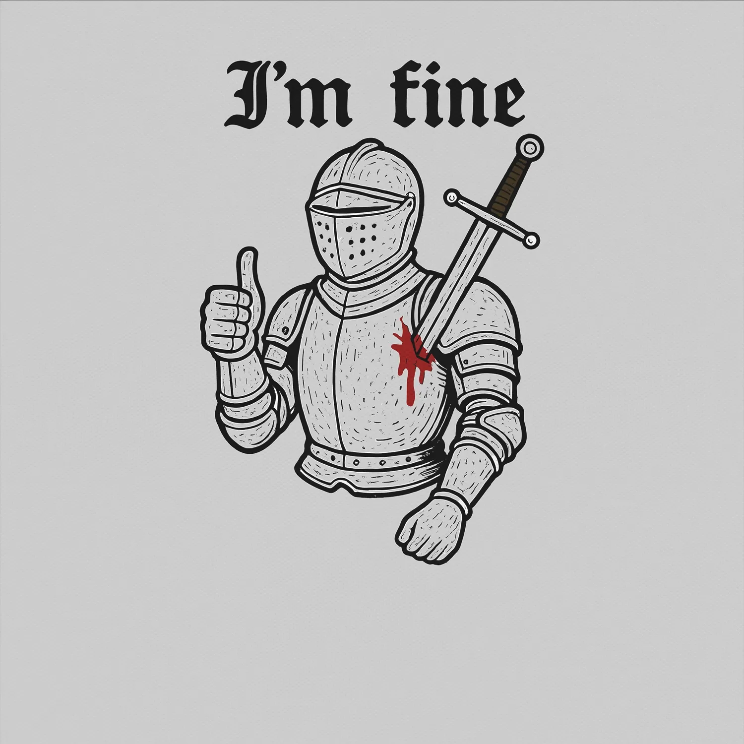 Drawstring Backpack I'm Fine - Image 2