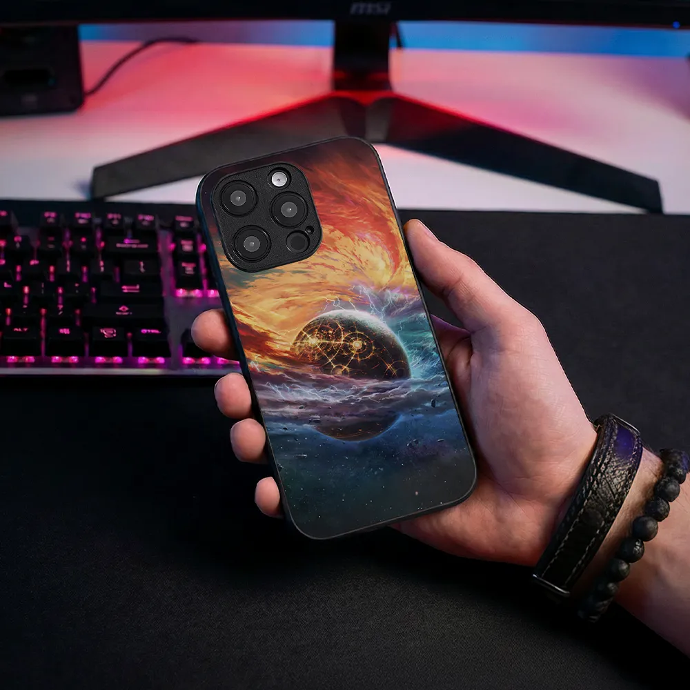 Glass Phone Case Cosmic Storms - Image 3