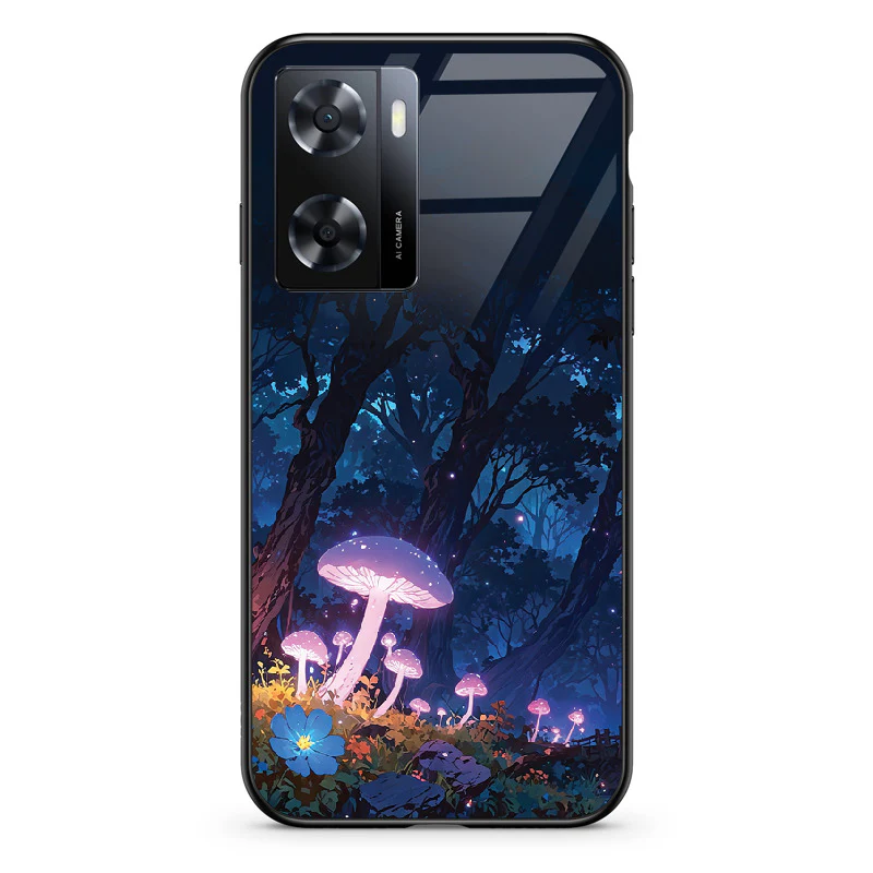 Glass Phone Case Purple Mushroom - Image 69