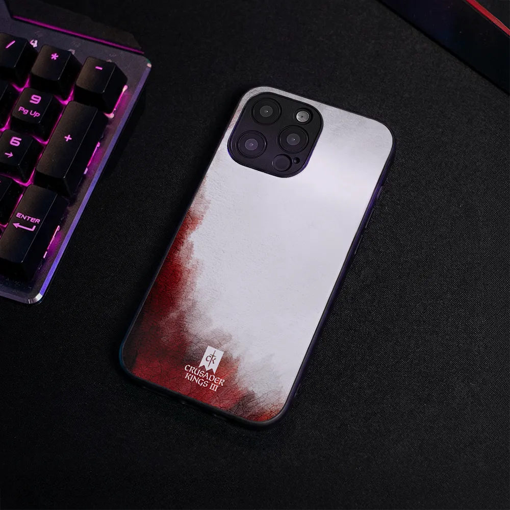 Glass Phone Case Red & White Banner - Image 4