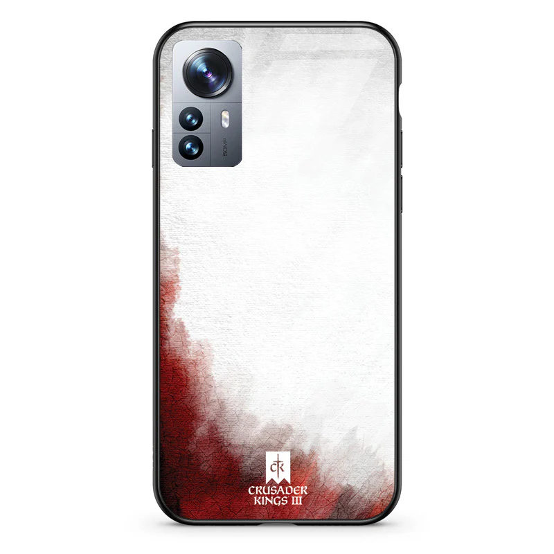 Glass Phone Case Red & White Banner - Image 77