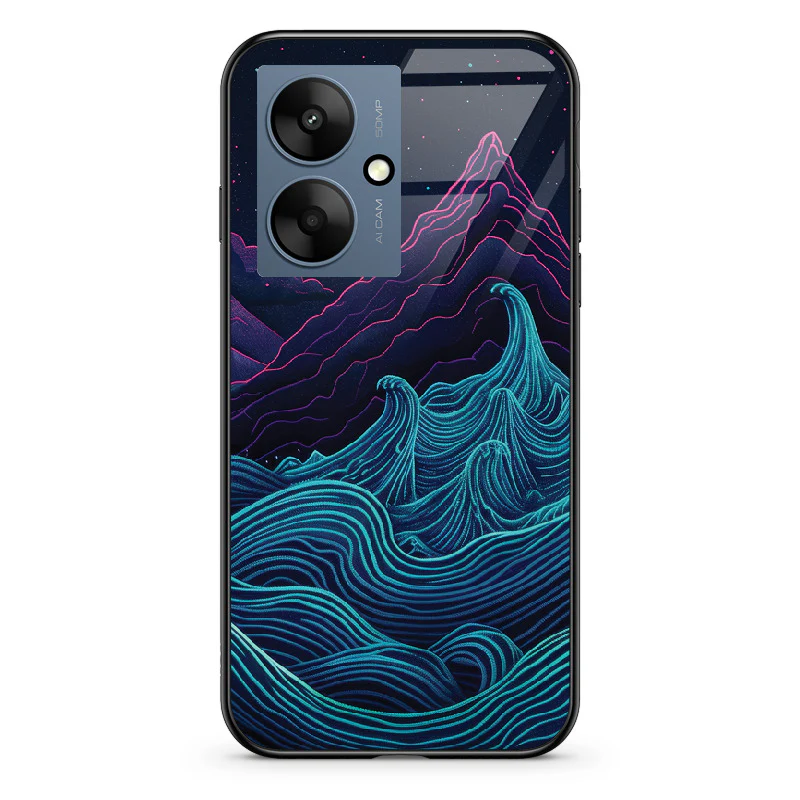 Glass Phone Case Retrowave Mountains - Image 104