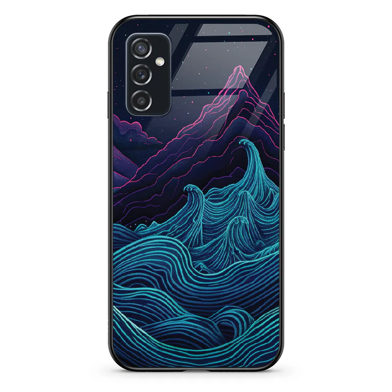 Glass Phone Case Retrowave Mountains - Image 11
