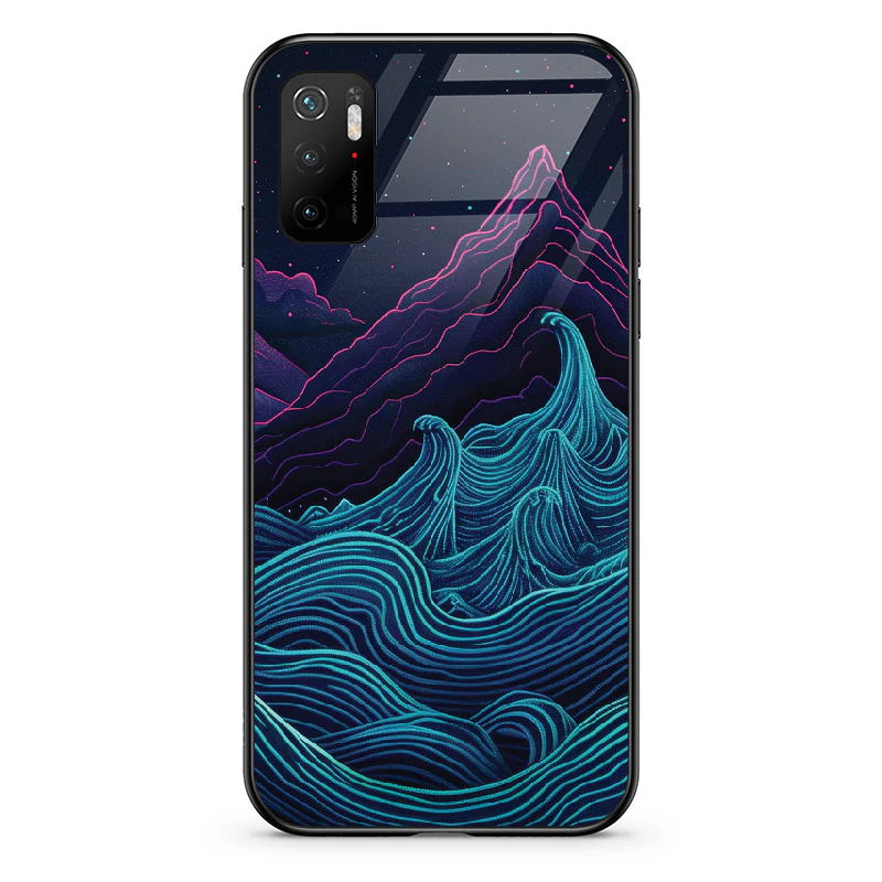 Glass Phone Case Retrowave Mountains - Image 112