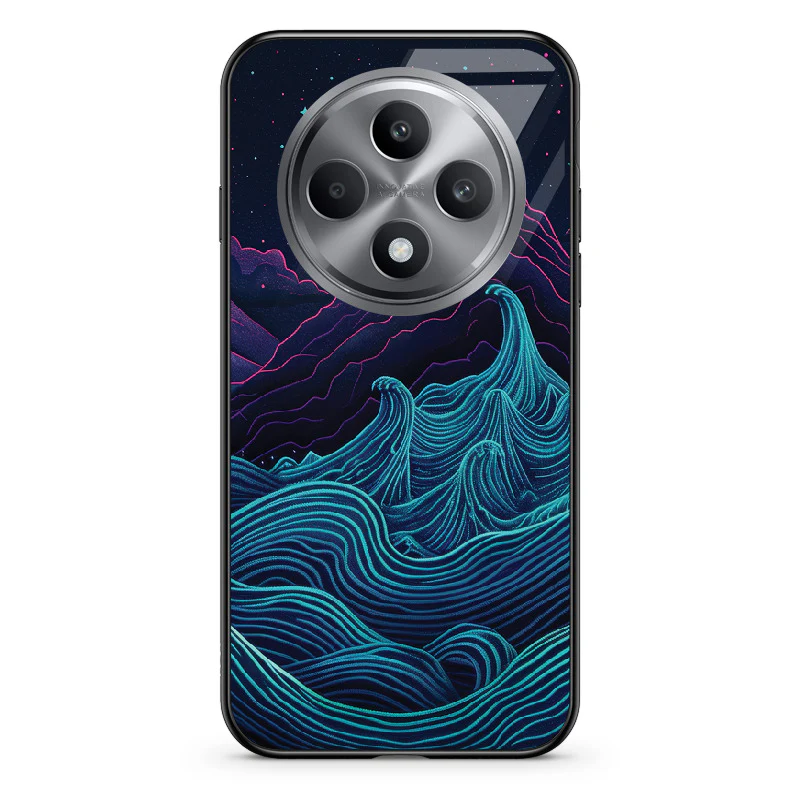 Glass Phone Case Retrowave Mountains - Image 114