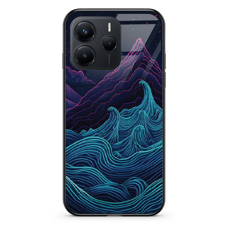 Glass Phone Case Retrowave Mountains - Image 122