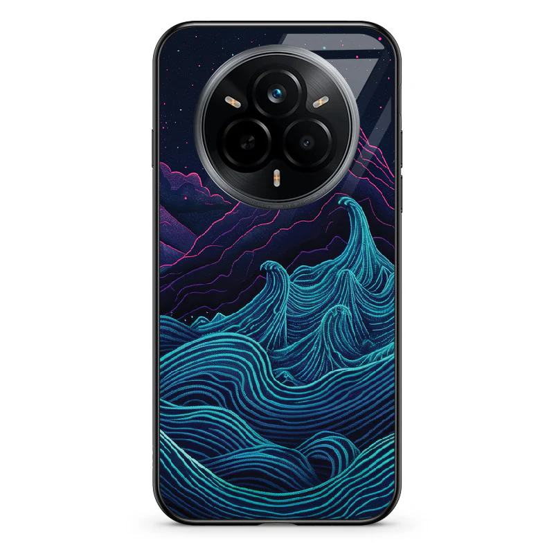 Glass Phone Case Retrowave Mountains - Image 126
