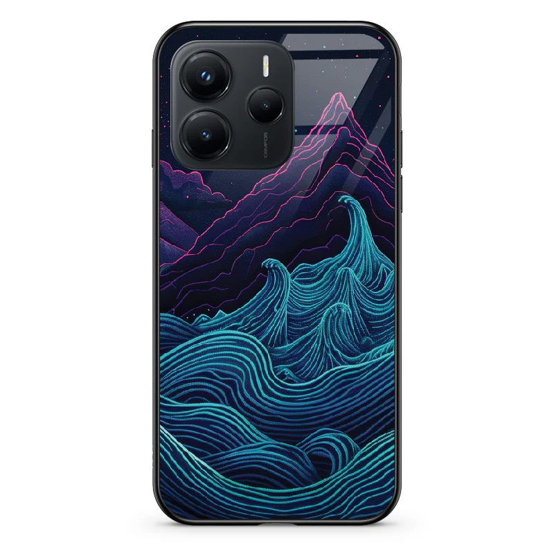 Glass Phone Case Retrowave Mountains - Image 127