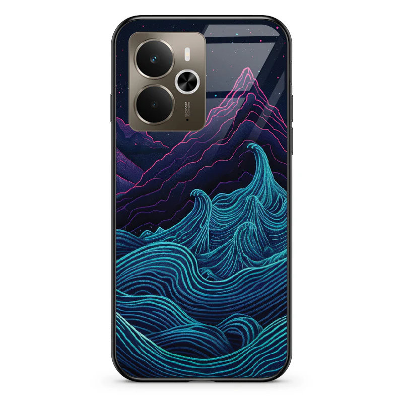 Glass Phone Case Retrowave Mountains - Image 130