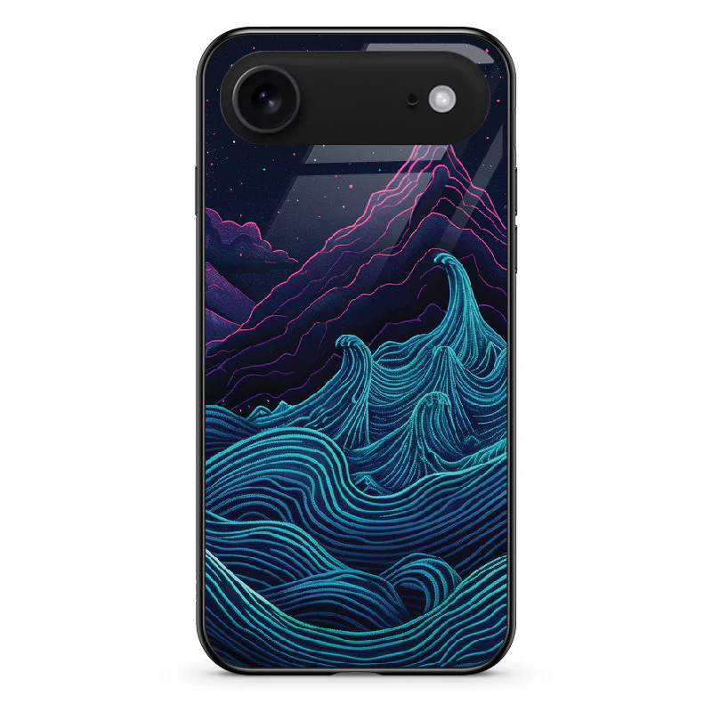 Glass Phone Case Retrowave Mountains - Image 132