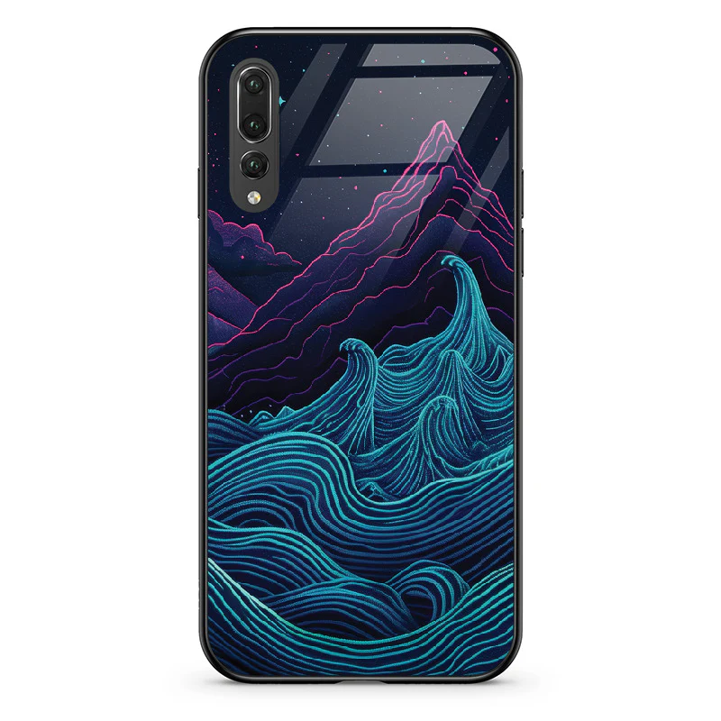 Glass Phone Case Retrowave Mountains - Image 20