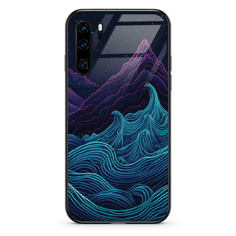 Glass Phone Case Retrowave Mountains - Image 21
