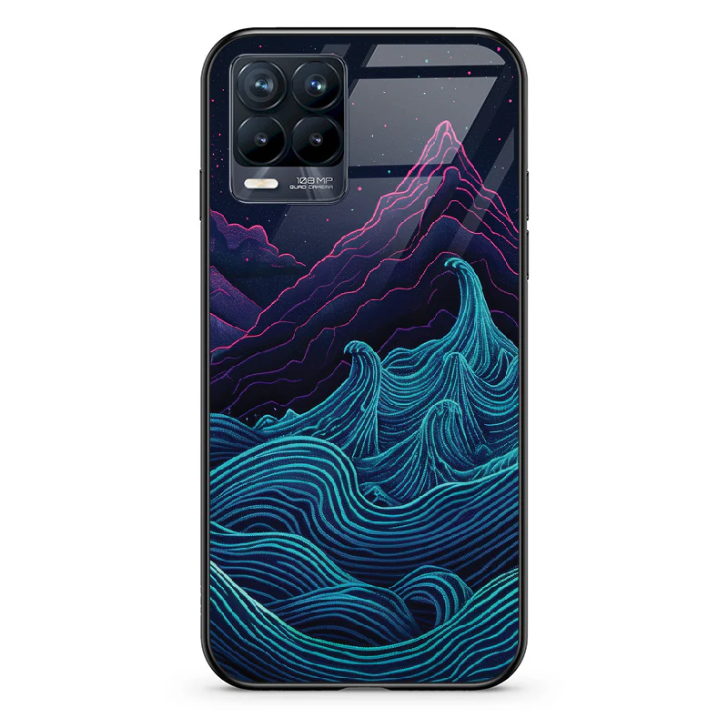 Glass Phone Case Retrowave Mountains - Image 28