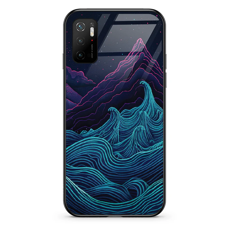Glass Phone Case Retrowave Mountains - Image 31