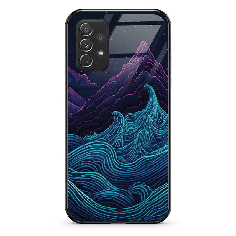 Glass Phone Case Retrowave Mountains - Image 35