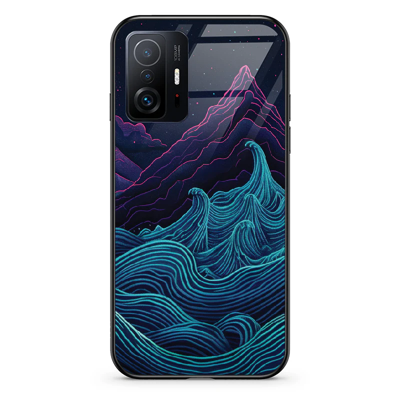 Glass Phone Case Retrowave Mountains - Image 38