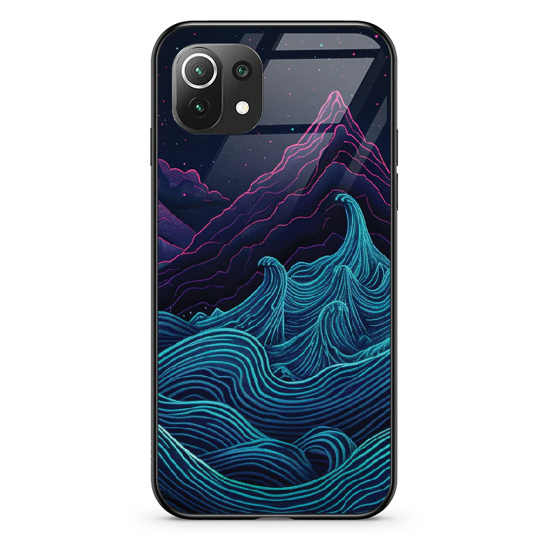 Glass Phone Case Retrowave Mountains - Image 40