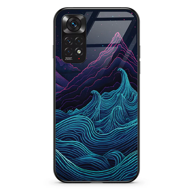 Glass Phone Case Retrowave Mountains - Image 45