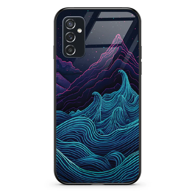 Glass Phone Case Retrowave Mountains - Image 59