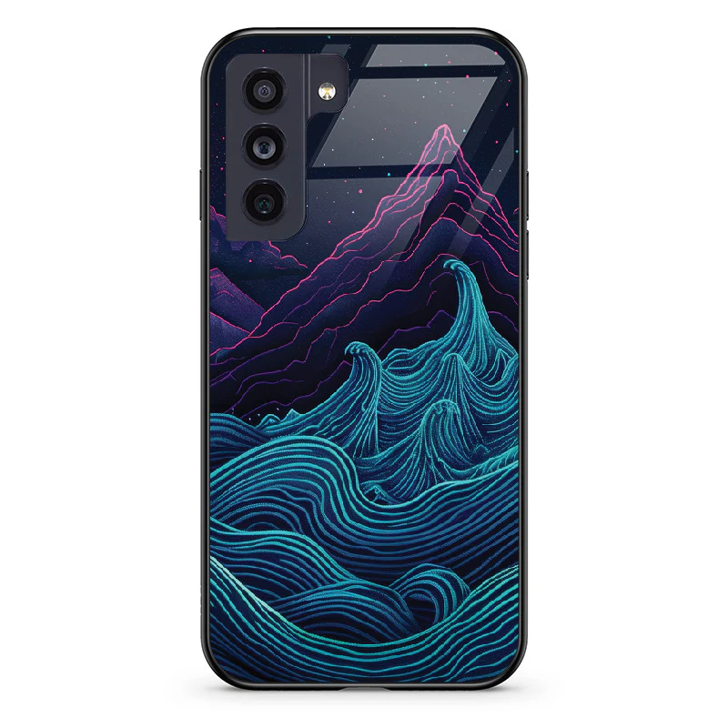 Glass Phone Case Retrowave Mountains - Image 63
