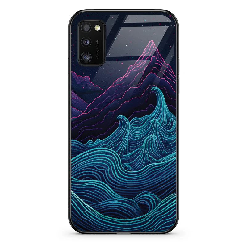 Glass Phone Case Retrowave Mountains - Image 67