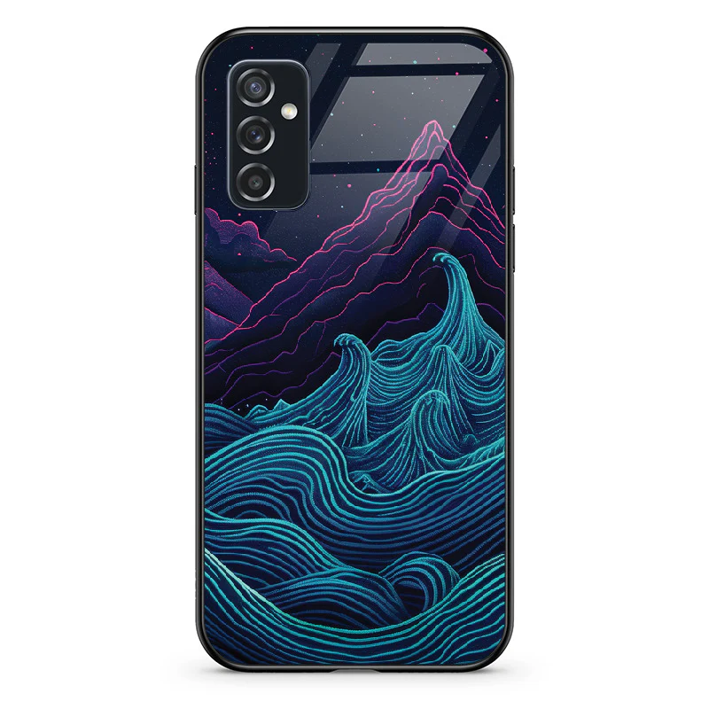 Glass Phone Case Retrowave Mountains - Image 70