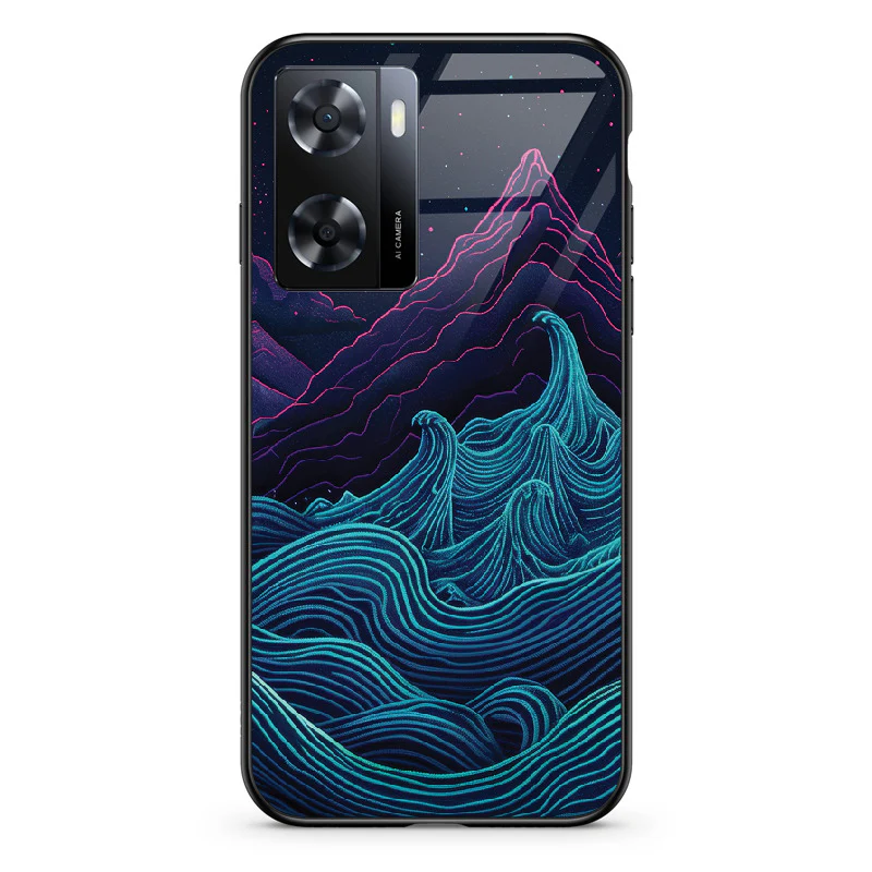 Glass Phone Case Retrowave Mountains - Image 73