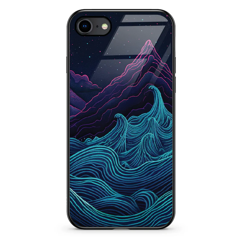 Glass Phone Case Retrowave Mountains - Image 74