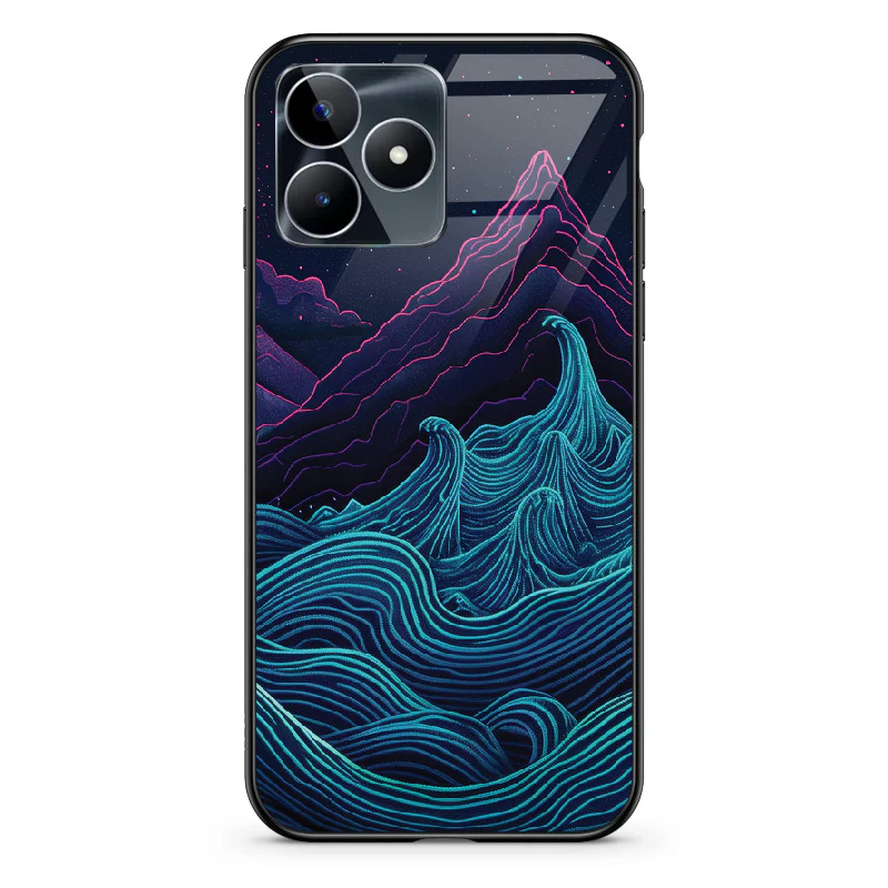 Glass Phone Case Retrowave Mountains - Image 78