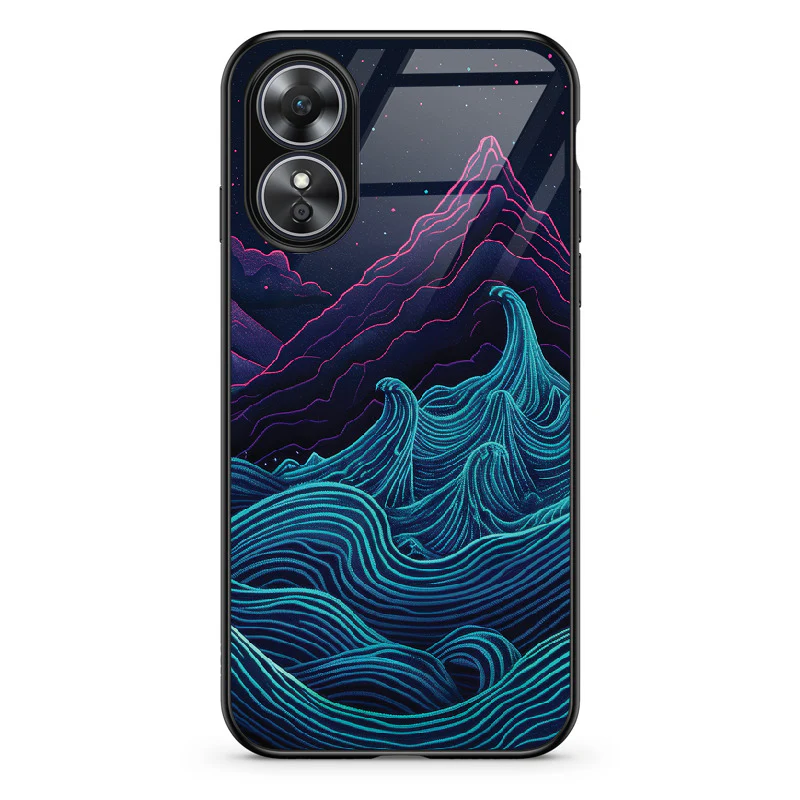 Glass Phone Case Retrowave Mountains - Image 87