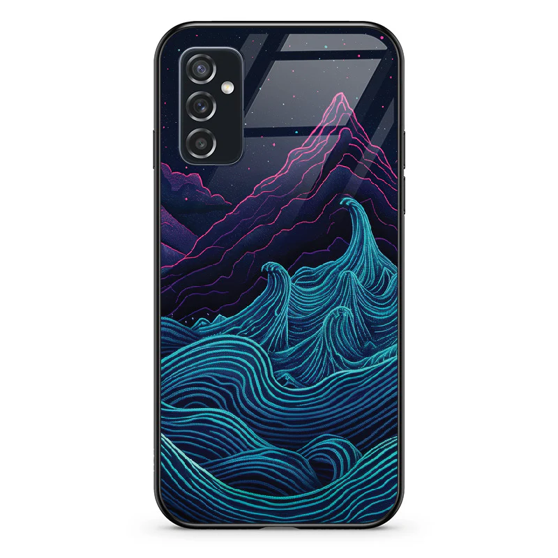 Glass Phone Case Retrowave Mountains - Image 88
