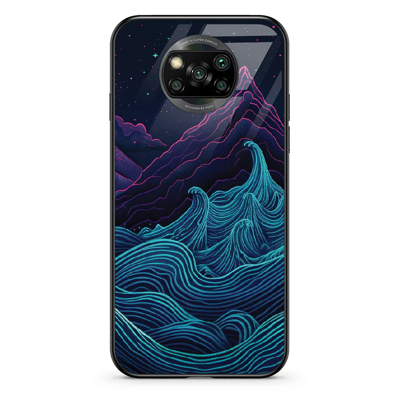 Glass Phone Case Retrowave Mountains - Image 89
