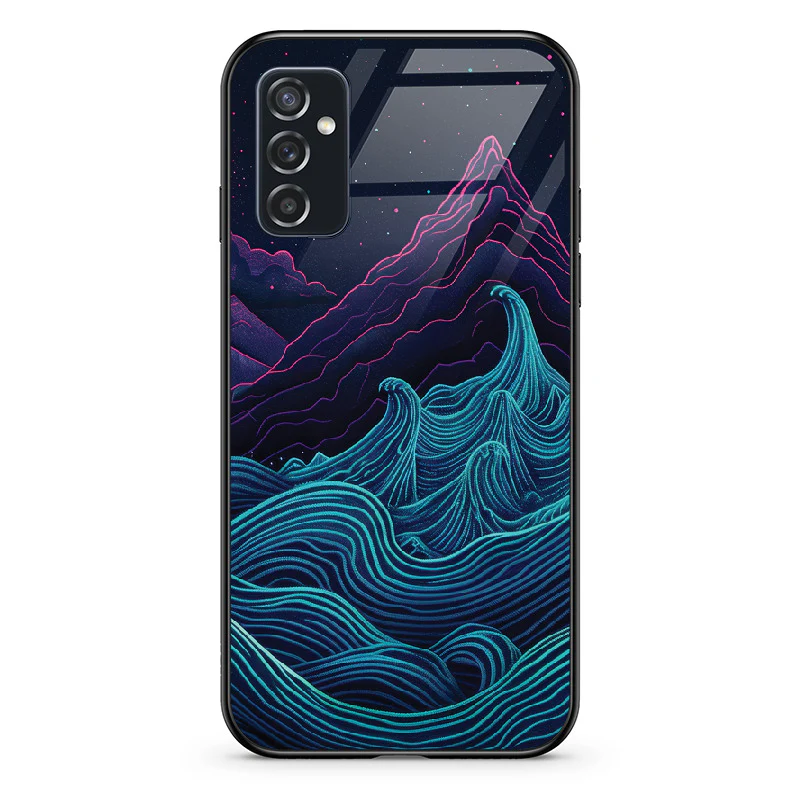 Glass Phone Case Retrowave Mountains - Image 94