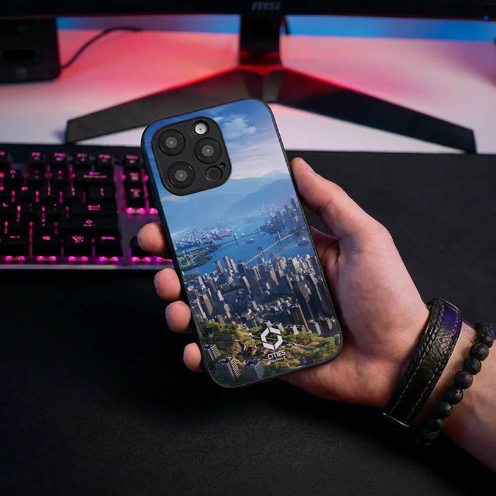 Glass Phone Case Skyline Bay - Image 3