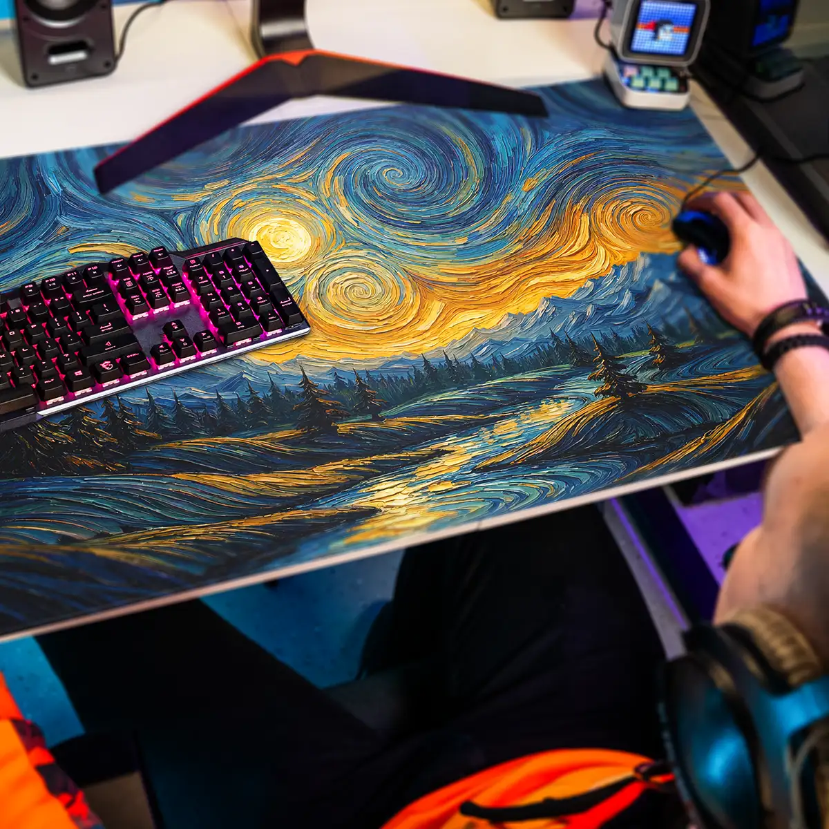Mousepad Night Star Swirls - Image 2