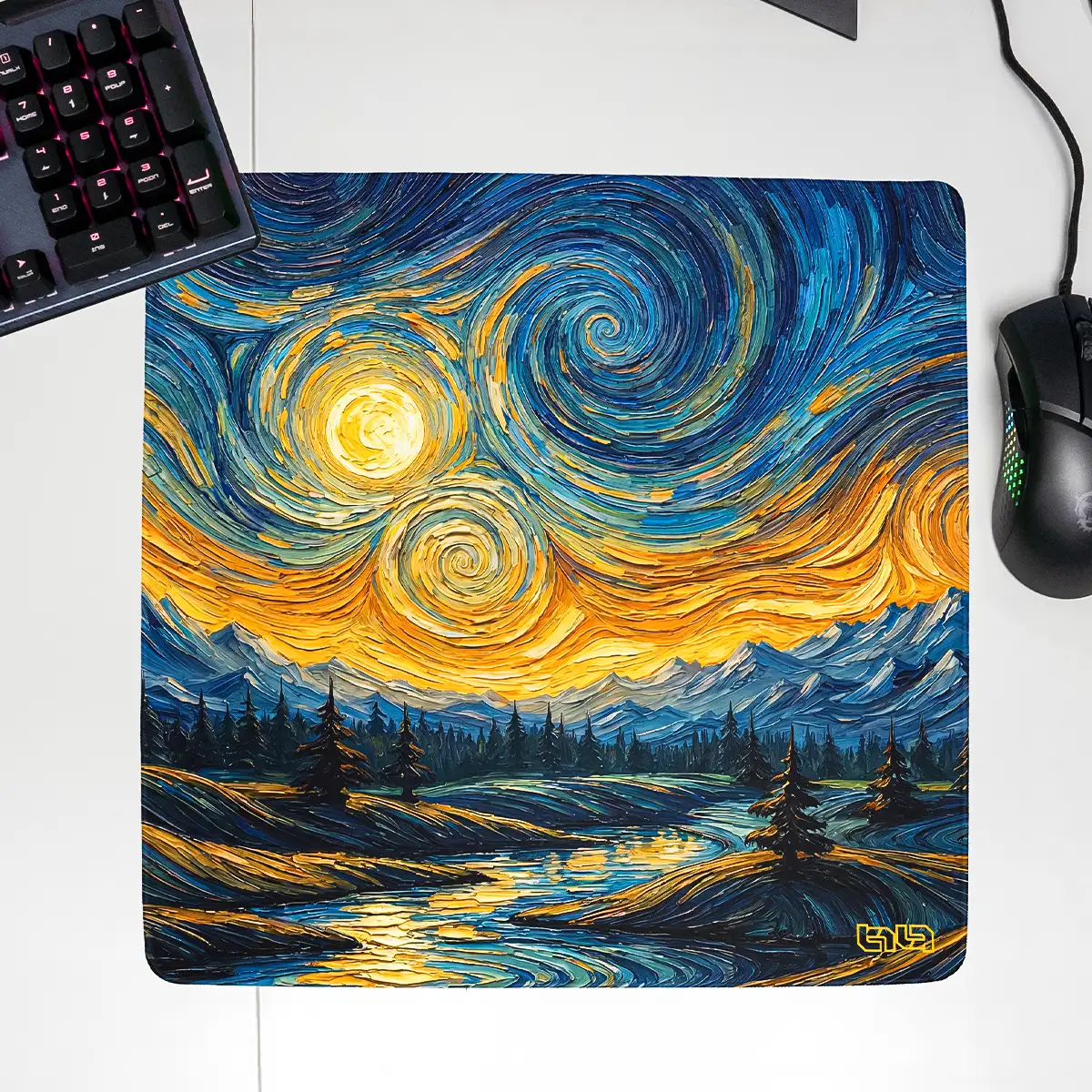 Mousepad Night Star Swirls - Image 21