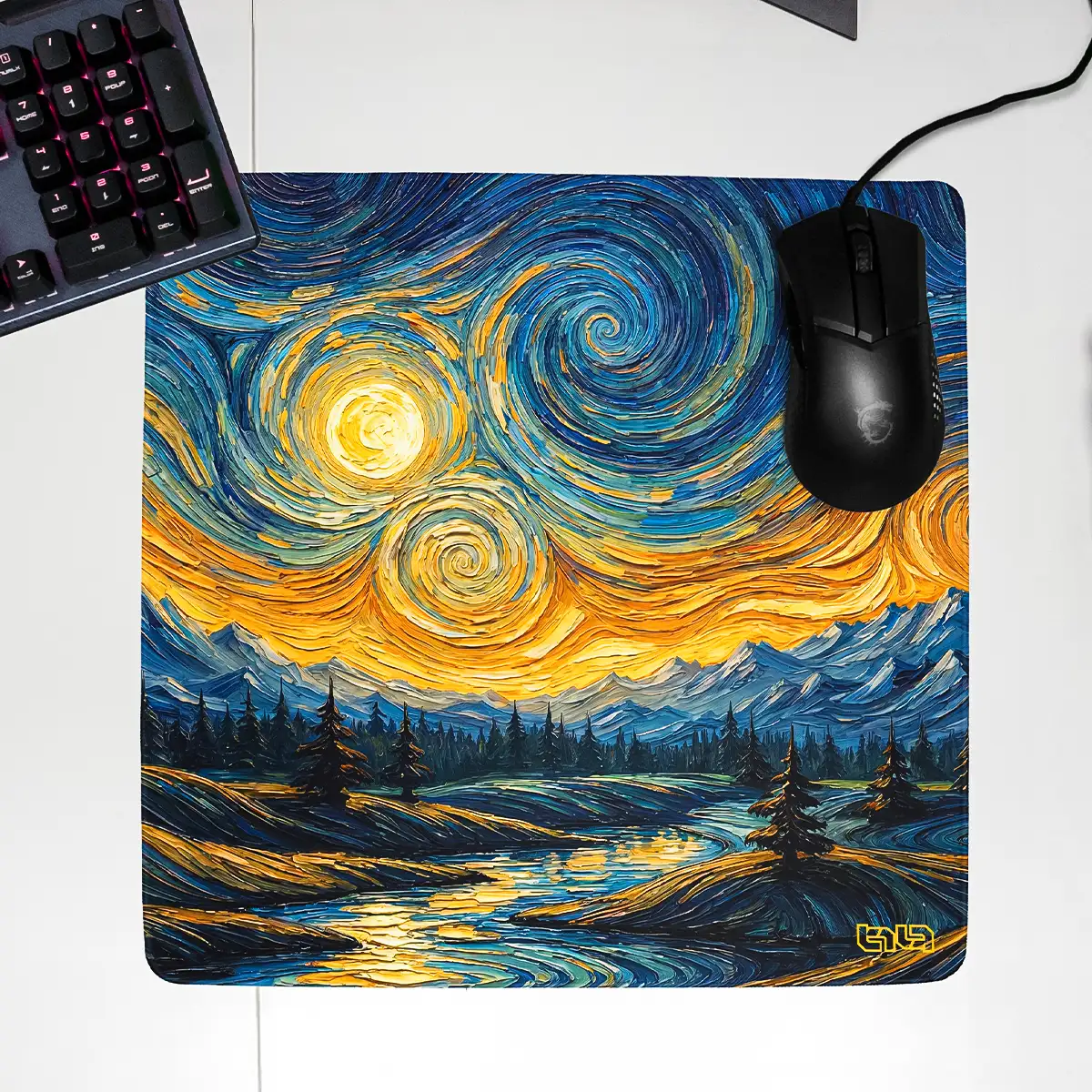 Mousepad Night Star Swirls - Image 24