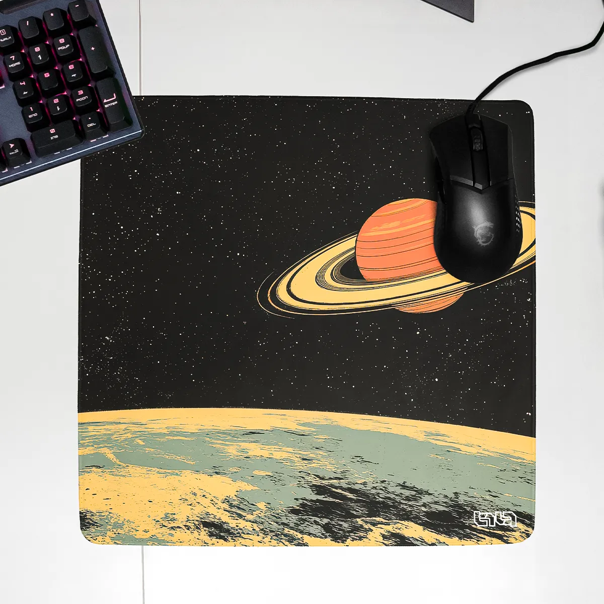 Mousepad Saturn's Moons Landscape - Image 24